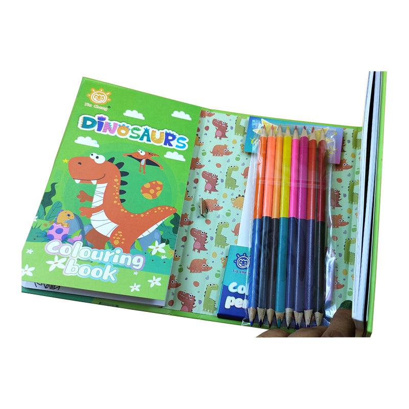 Mermaid Double Colour Book with Colorful Pencils | Colour Books for Kids