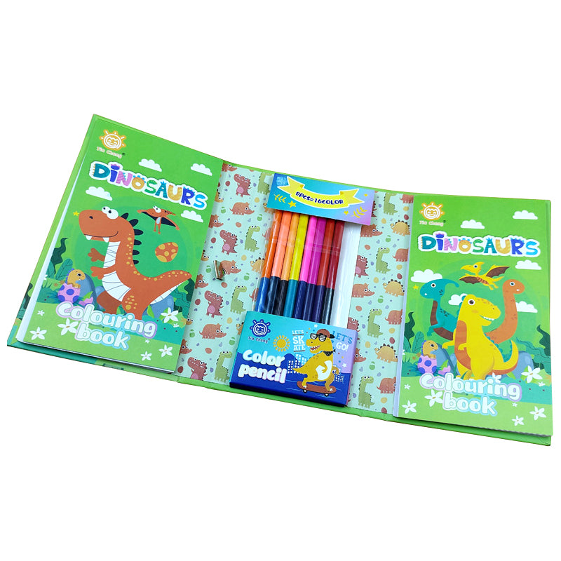 Mermaid Double Colour Book with Colorful Pencils | Colour Books for Kids