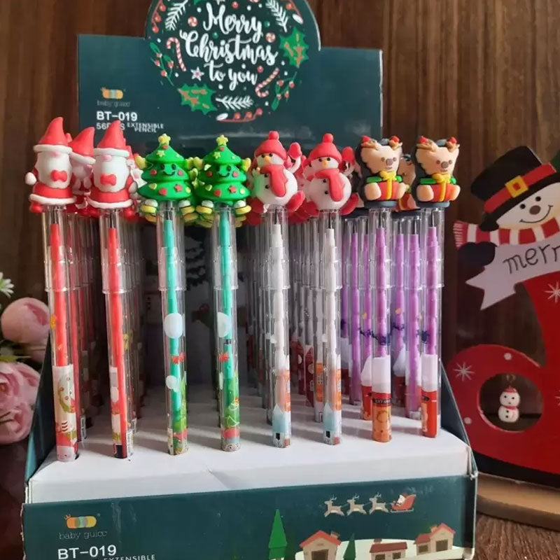 Push Pencils | Christmas theme Push Pencils for Kids (Pack of 1)