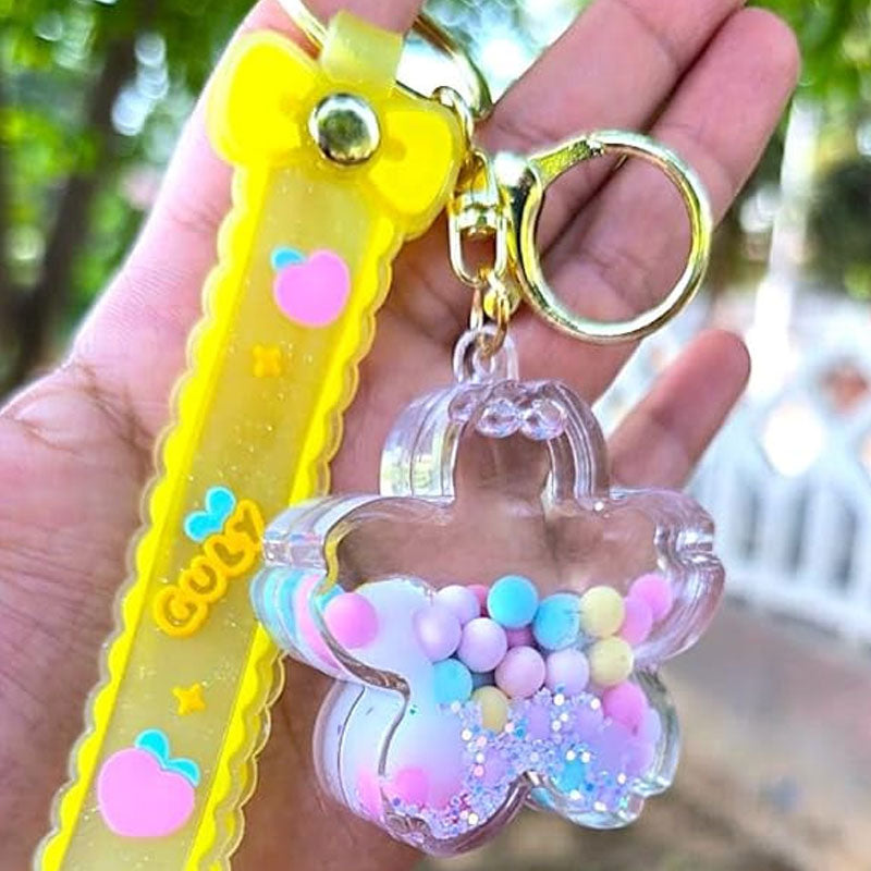 Star Key Chain | Bubble Floating Acrylic Liquid Filled Key Chain