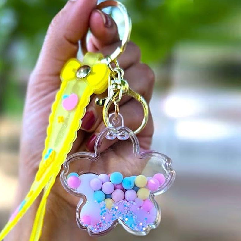 Star Key Chain | Bubble Floating Acrylic Liquid Filled Key Chain