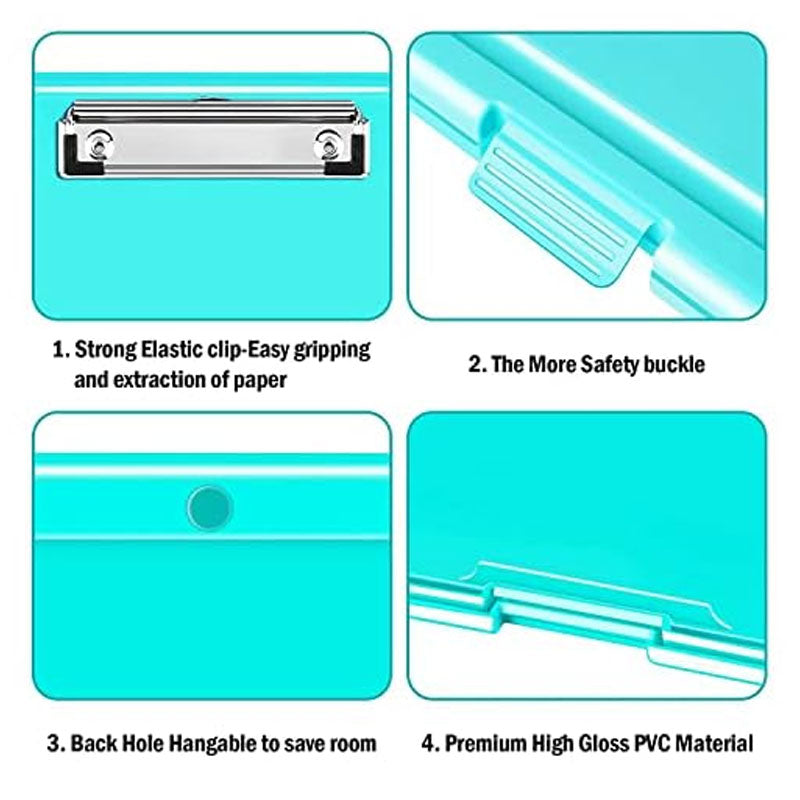 Exam Clipboard | A4 Plastic Storage Clipboard with Pen Holder