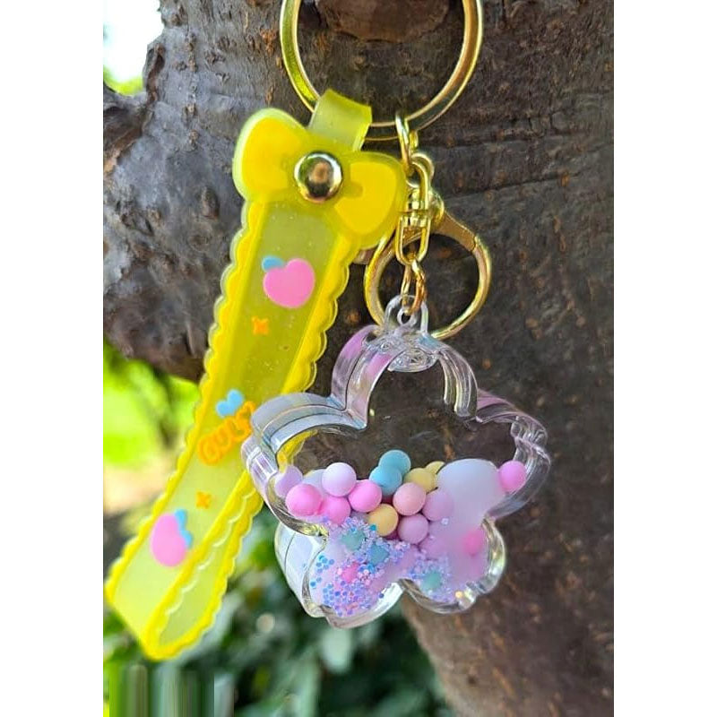 Star Key Chain | Bubble Floating Acrylic Liquid Filled Key Chain