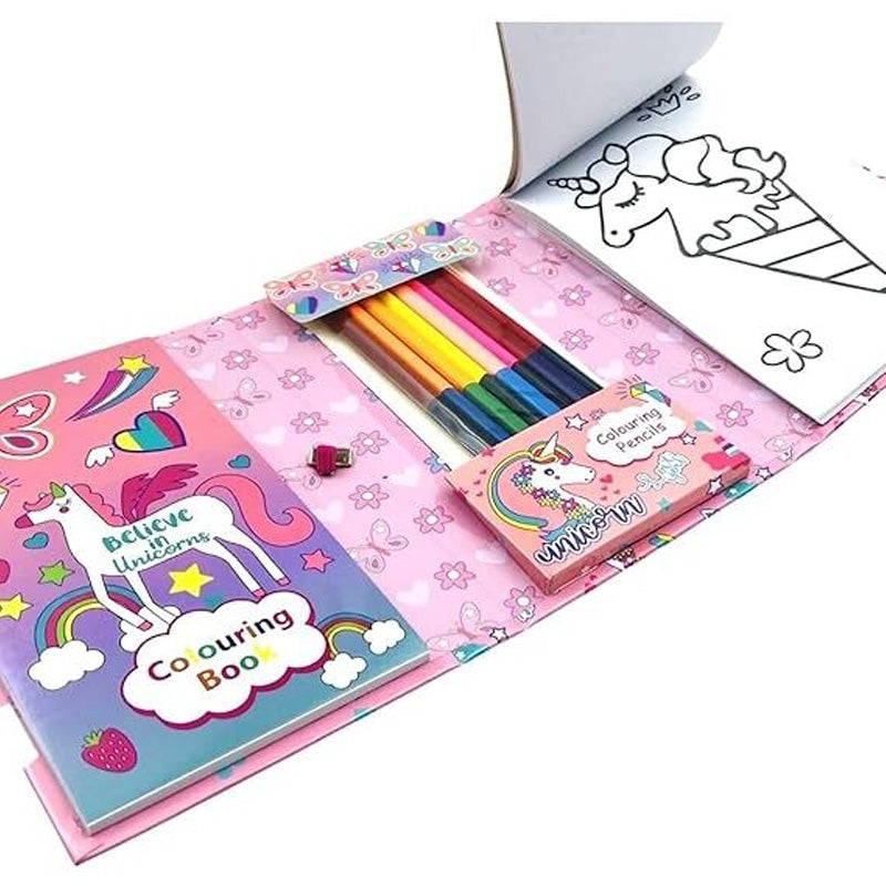 Mermaid Double Colour Book with Colorful Pencils | Colour Books for Kids