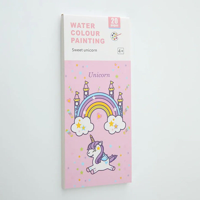 Unicorn Colouring Magic Book with Painting Brush for Kids